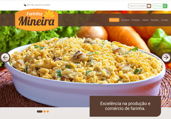 Website Farinha Mineira
